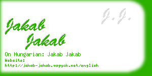 jakab jakab business card